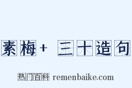 素梅+三十造句是什么意思的图片